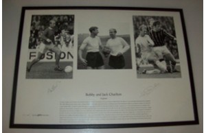 Bobby & Jackie Charlton Signed England Ltd Edition 493/500 Print